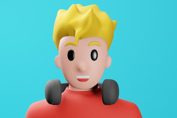 Low-poly 3D human avatar