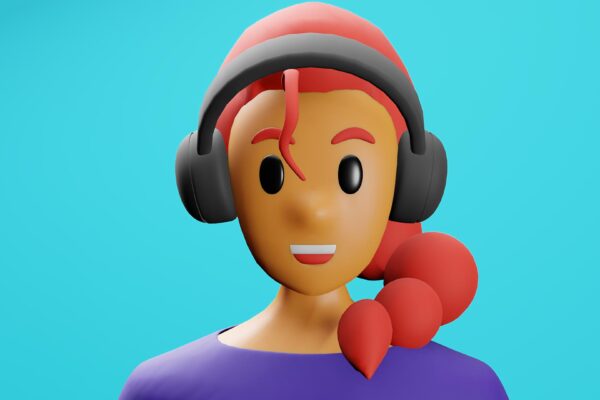 Low-poly 3D human avatar