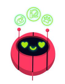 Illustration of a cute, pink, spherical robot by Hannah Baber